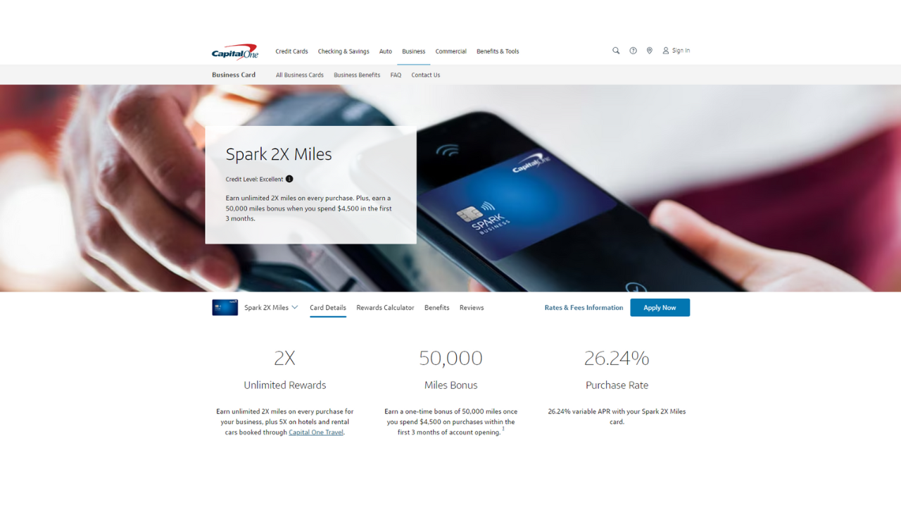 Capital One Spark Miles for Business: Streamlined Travel Rewards