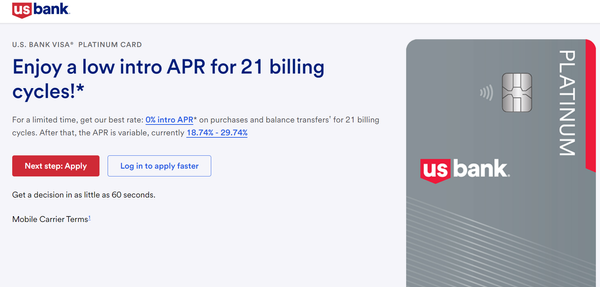 U.S. Bank Visa Platinum Card Review: A Strong Contender for Financing and Transfers