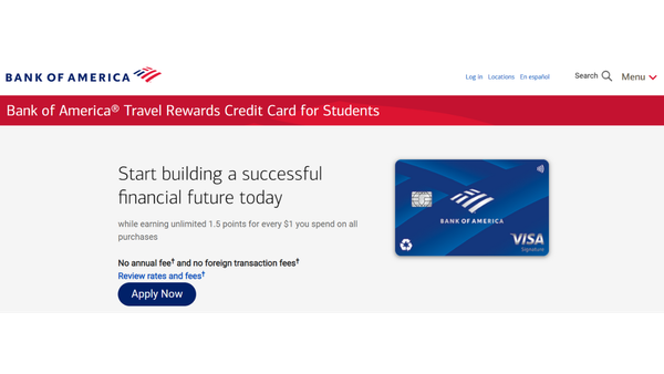 Bank of America® Travel Rewards Credit Card for Students Review: A Starter Card with Travel Perks