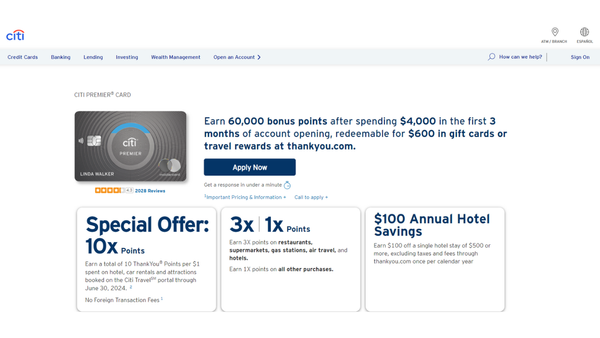 Citi Premier Review: Rewards Are Easy to Earn, but Less Valuable to Burn
