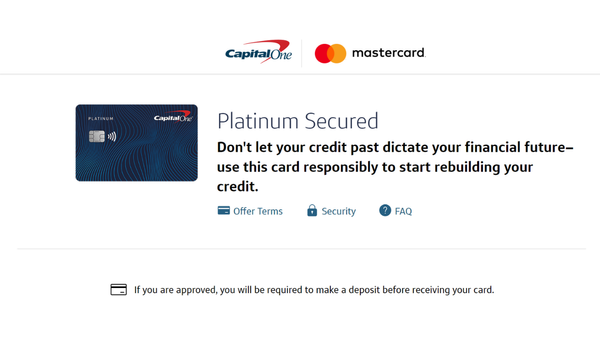 Capital One® Platinum Secured Credit Card: Comprehensive Review