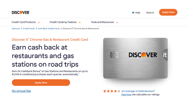 Discover it® Chrome Gas & Restaurant Credit Card Review: Fuel Your Journey with Rewards